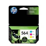 HP 564 3-pack Cyan/Magenta/Yellow Original Ink Cartridges  Per cartridge: ~300 - Retail: $65