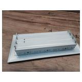10 In. X 4 In. 1-Way Steel Adjustable Wall/Ceiling Register In White
