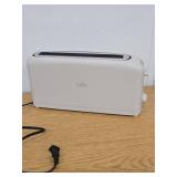 bella 2-Slice Slim Toaster with Extra Long Slot  6 Setting Shade Control with Reheat & Cancel Buttons  Oatmilk WORKS