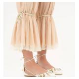 White Ballet Flats-Size 10