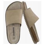 CUSHIONAIRE Women's Ritual Suede Arch Support Slide Sandals 8M