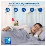 HOMFINE Cooling Blankets for Hot Sleepers  (Blue, 108 x 90 inches)