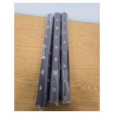 3 Count Christmas Wrapping Paper Rolls w/Santa Claus Sticker & Ribbon, 8 Sheets 39.3x16.9inch