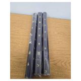 3 Count Christmas Wrapping Paper Rolls w/Santa Claus Sticker & Ribbon, 8 Sheets 39.3x16.9inch