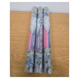 3 Count of  Colorful Bird and Floral Window Privacy Film Stained Glass Window (17.5 x157.4 in)