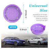 4 PCS Car Cup Coaster Holders, 3.15 Inch Silicone Anti-Slip Auto Insert  -Purple- 4Pack