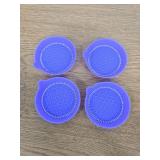 4 PCS Car Cup Coaster Holders, 3.15 Inch Silicone Anti-Slip Auto Insert  -Purple- 4Pack