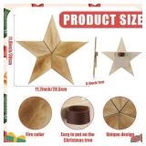 12'' Christmas Tree Topper Wood Star