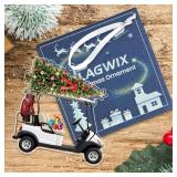 8 Count Christmas Golf Ornaments for the year 2025