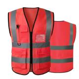 Tydon Guardian Reflective Safety Vest, High Visibility Security Pockets,  Zipper Front Meets ANSI/ISEA Standard, Size-Medium