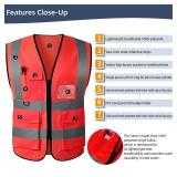 Tydon Guardian Reflective Safety Vest, High Visibility Security Pockets,  Zipper Front Meets ANSI/ISEA Standard, Size-Medium