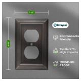 Wall Plate, Light Switch Cover, Metal Outlet Covers (1 Gang Duplex 2 Pack, Oil Rubbed Bronze)