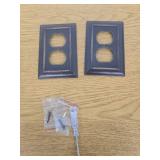 Wall Plate, Light Switch Cover, Metal Outlet Covers (1 Gang Duplex 2 Pack, Oil Rubbed Bronze)