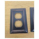 Wall Plate, Light Switch Cover, Metal Outlet Covers (1 Gang Duplex 2 Pack, Oil Rubbed Bronze)