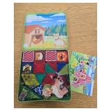 48pcs Mini Magnetic Tiles Farm Travel Set with Iron Case, Portable STEM Building Blocks for Kids (Dented)