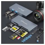 Type B Card Reader,8 in 1 Multi CF Express Reader for CFexpress Type B/CF/XD/MS/TF/SD/USB,USB3.2 Gen2 10Gbps Memory Card Reader for Windows/Mac/Linux/Android Read 6 Cards and 2 USB - Retail: $60