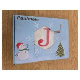 Christmas Stockings with Initials, 20 Inches Large Knit Embroidered Letter  (Letter J)
