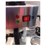 VEVOR 12 Cups Commercial Drip Coffee Maker, Coffee Maker Machine with 3 Glass Carafes and 3 Warmer Plates, Stainless Steel Pour Over Coffee Brewer with Auto Water Intake, for Restaurant Office Cafe - 