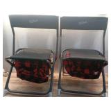 Pack of 2 ,Buffalo Check Outdoor Foldable Chair with Cooler Red/Black - Woolrich x Target - Retail: $80
