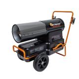 Contractor Series 140,000 BTU Black Forced Air Kerosene/Diesel Outdoor Space Heater with Thermostat (Not Working/Missing Parts) - Retail: $309