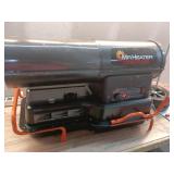 Contractor Series 140,000 BTU Black Forced Air Kerosene/Diesel Outdoor Space Heater with Thermostat (Not Working/Missing Parts) - Retail: $309