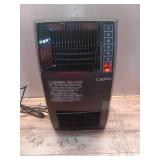 1500-Watt 20 in. Black Electric Console Ceramic Space Heater with Tip-Over Switch, Adjustable Louvers, Timer, Remote - Retail: $90