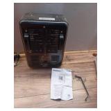 Comfort Zone Milkhouse Style Utility Space Heater with Adjustable Thermostat, 3-Prong Plug, Black (Missing Button) - Retail: $38