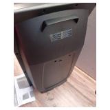 1500-Watt 20 in. Black Electric Console Ceramic Space Heater with Tip-Over Switch, Adjustable Louvers, Timer, Remote - Retail: $90