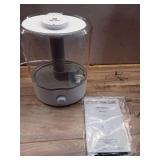 1 Gal. Ultrasonic Humidifier 360 Degree Turning Dual Nozzle Cool Mist for Medium Room in White - Retail: $50