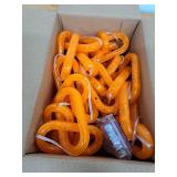 Christmas Decorations Orange Chain Lights, 10FT 160 LEDs Battery Operated Plastic, 8 Modes & Timer