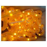 Christmas Decorations Orange Chain Lights, 10FT 160 LEDs Battery Operated Plastic, 8 Modes & Timer