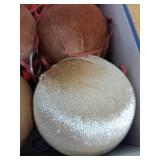 9 Pcs Brown Velvet Christmas Balls 3.15' Velvet Christmas Tree Ornament Baubles - Multicolor