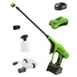 Greenworks POWERALL 24V Cordless 600 PSI Power Cleaner with 4.0Ah Battery and Charger - Retail: $189
