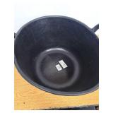 Large Bucket with Handles - 30L/8-Gal Natural Rubber Bucket - Multi Use Yard Waste Bin, Harvesting Basket for Gardening, by Kings County Tools (Black)