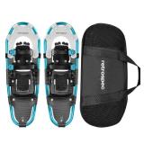 Retrospec Drifter Snowshoes for Women & Men - Lightweight Aluminum Frame Snow Shoes with Double Ratchet Binding System, Heel Lifts & Carry Bag for All Terrain Hiking & Winter Sports