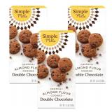 (Best if Used by January 19th 2026) Simple Mills Almond Flour Double Chocolate Chip Cookies, Gluten Free and Delicious Crunchy Cookies, Organic Coconut Oil, Good for Snacks (Packaging May Vary), 5.5 O