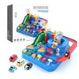 Kids Track Car Adventure Table Game  Interactive Racing Playset with Cars & Track Educational Toy for Toddlers & Kids