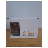 Culver Decorated Frosted DOF Double Old Fashioned Glass, 13.5-Ounce, Gift Boxed Set of 2 (Fall Girl Pumpkin Football)