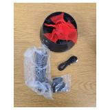 3D LED Fake Fire Flames Effect Light, 1800mAh Batterry Halloween Fire Light for Indoor/Outdoor Suspension or Desktop Decor Spooky Party Prop & Atmosphere Lighting for Bar Stage Home (Black) WORKS