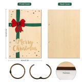 Wooden Christmas Card Keeper Binder 6.3 x 9.5