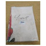 Poinsettia Ribbon Engineered Printed Fabric Christmas Tablecloth 52 x 52 Square