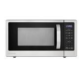 21 in. 1.1 Cu. Ft. 1000-Watt Countertop Microwave Oven in Fingerprint Resistant Stainless Steel and Bar Handle (Damaged Glass Plate) - Retail: $109