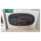 Department 56 snow village Holy Spirit baptistery music box and stone walls with hedges