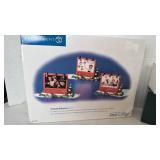 Department 56 Snow Village Roadside Billboards Set and cars