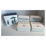 Department 56 Village Spotlight and Starbucks Coffee Cart Set