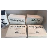 Department 56 Village Spotlight and Starbucks Coffee Cart Set