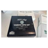 Department 56 Village Spotlight and Starbucks Coffee Cart Set