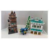 Department 56 snow village Christmas in the city the doctors office, plane and more