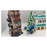 Department 56 snow village Christmas in the city the doctors office, plane and more