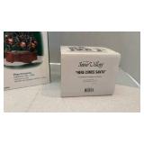 Department 56 Snow Village Here Comes Santa and celebration tree 2000